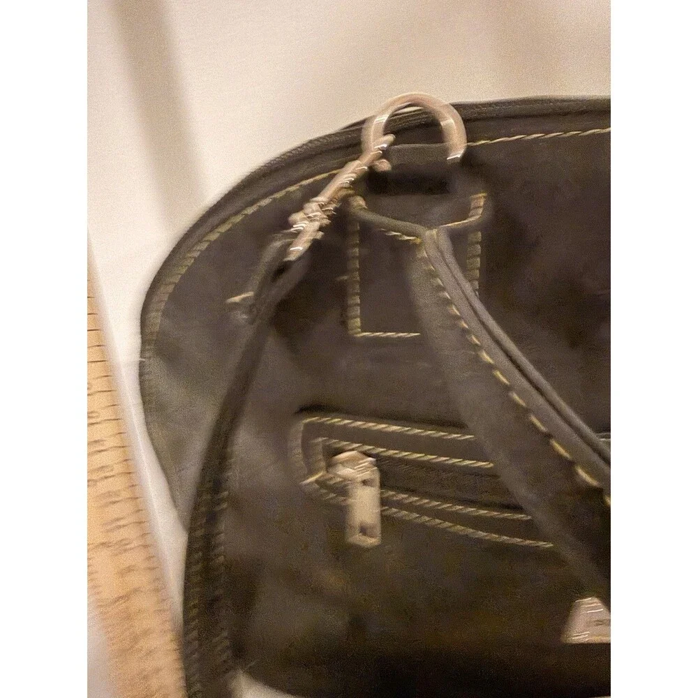Stone & Co. Black Dome Satchel Top Handle, Zip, Detach/Adjust Strap, Pockets